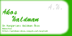 akos waldman business card